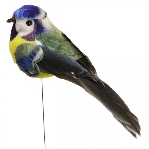 Floristik24 Deco Birds on Wire Muelle Deco Blue Tit 10×3cm 9pcs