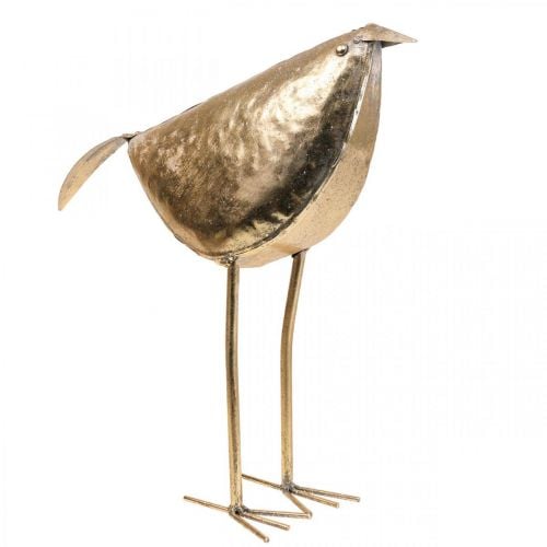 Deco pájaro Deco figura pájaro decoración metal dorado 41×13×42cm