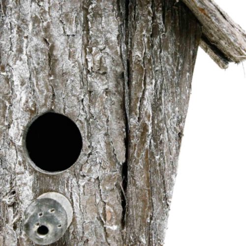 Casita para pájaros decorativa para colgar Casa de pájaros decoración corteza H21cm