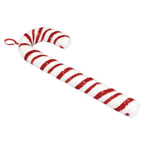 Artículo Bastón de caramelo decorativo decoración de ventana navideña rayas rojas y blancas Al 51,5 cm