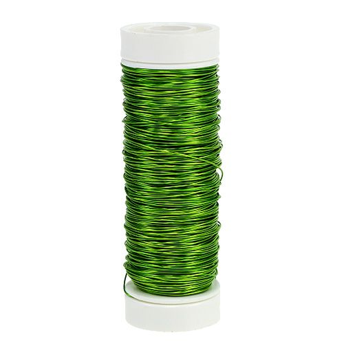 Floristik24 Hilo esmaltado deco Ø0.30mm 30g 50m verde manzana