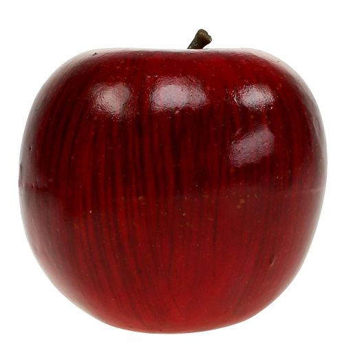 Manzanas decorativas rojo lacado Ø8cm 6p