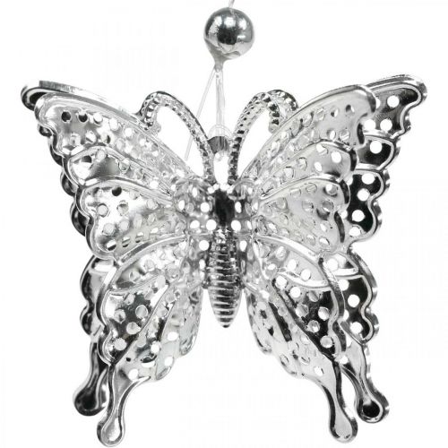 Artículo Mariposa colgante decorativa, decoración de boda, mariposa de metal, resorte 6pcs