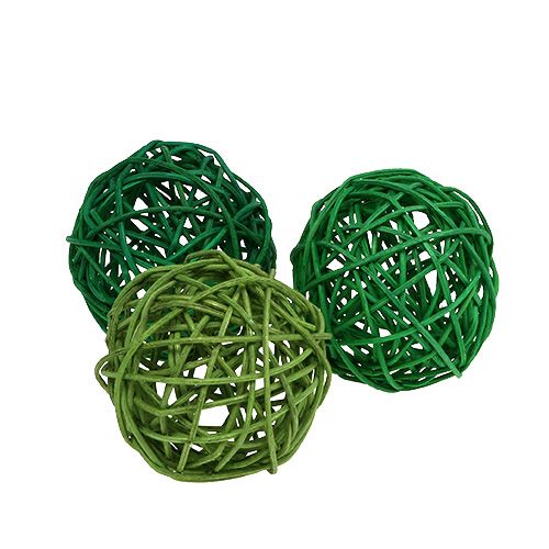 Floristik24 Bolas decorativas surtidas. Verde 7cm 18 piezas