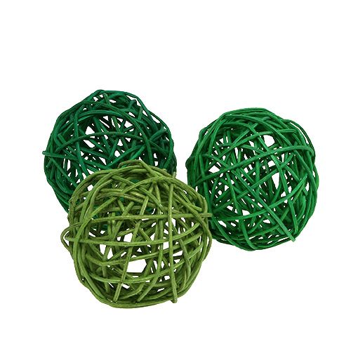 Floristik24 Bolas decorativas tipo. Verde 7cm 18pcs