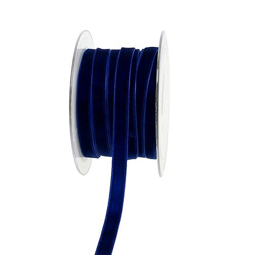 Floristik24 Cinta decorativa Terciopelo azul 10mm 20m