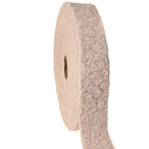 Cinta decorativa rosa viejo, ancha, para regalo, aspecto lana, 40 mm, 8 m