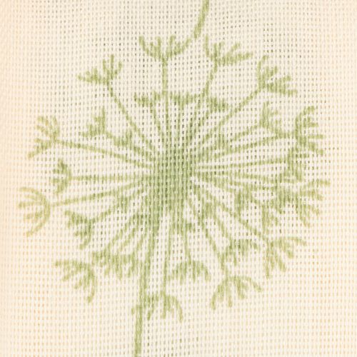 Artículo Cinta decorativa, cinta de regalo, diseño de diente de león, color crema, 40 mm, 15 m