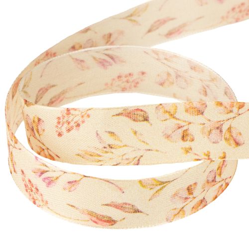 Artículo Cinta decorativa otoño cinta de tela decorativa beige rosa viejo 25mm 20m