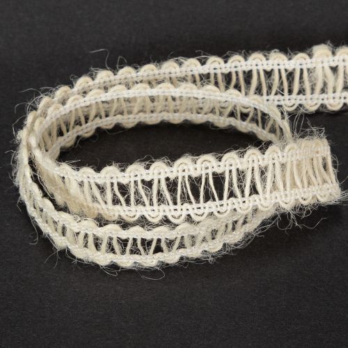 Artículo Cinta decorativa de yute, cinta de regalo natural, color blanco crema, 15 mm x 15 m