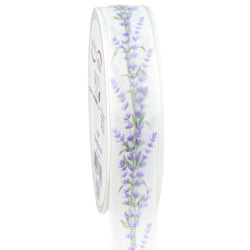 Artículo Cinta decorativa lavanda cinta de regalo veraniego 25mm 18m