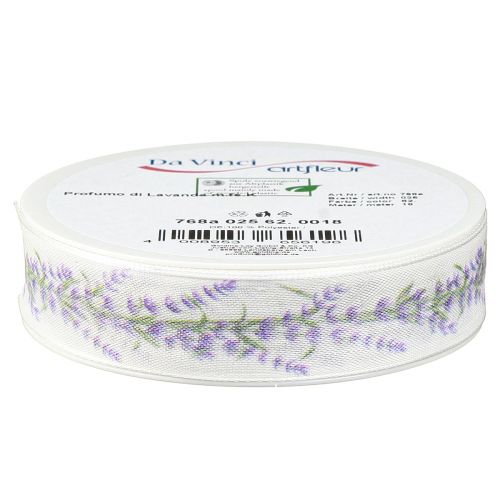 Artículo Cinta decorativa lavanda cinta de regalo veraniego 25mm 18m