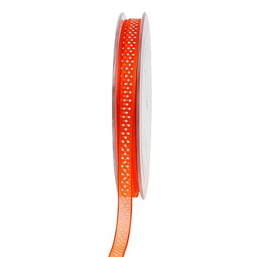 Cinta decorativa naranja con lunares 7mm 20m