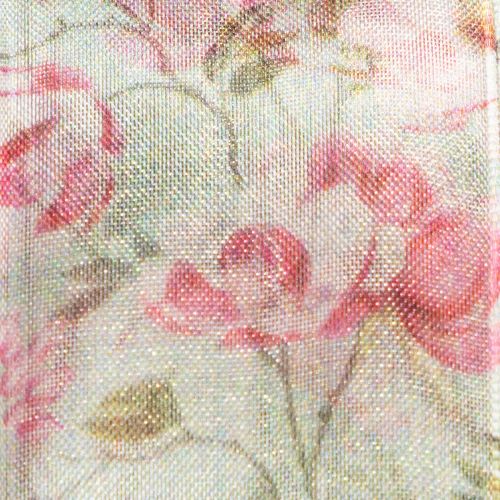 Artículo Cinta de regalo con diseño floral para envolver regalos con elegancia, 15 m