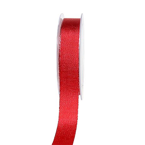 Floristik24 Cinta decorativa roja con mica 25mm 20m