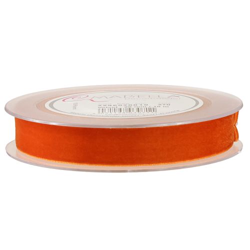 Artículo Cinta decorativa de terciopelo naranja oscuro 20 mm 10 m