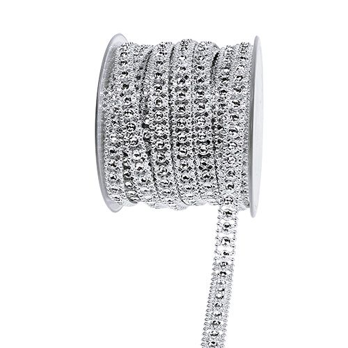 Floristik24 Cinta decorativa plata 10mm 9m