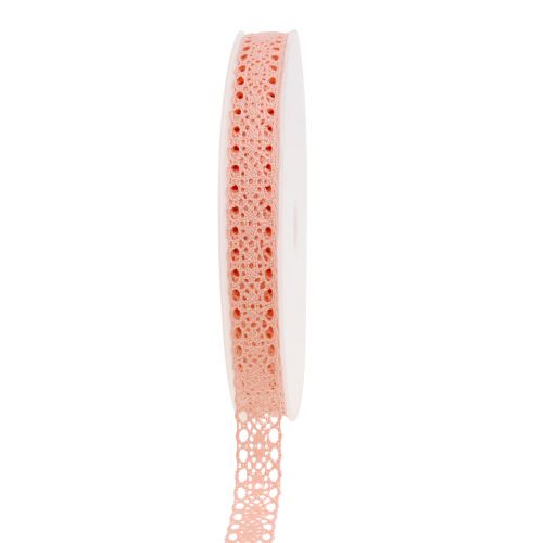 Cinta decorativa encaje 16mm 20m salmón