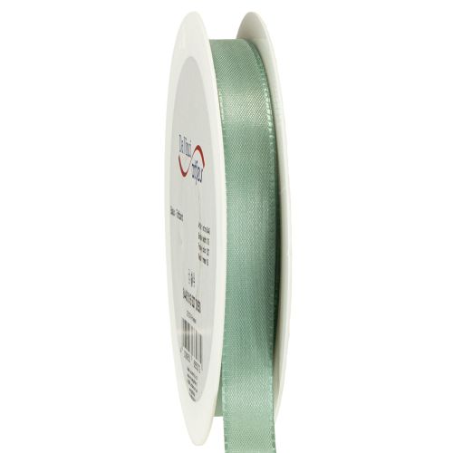 Cinta decorativa de tafetán, cinta de regalo, verde salvia, 15 mm, 50 m