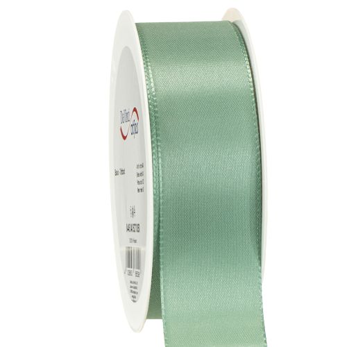 Cinta decorativa de tafetán, cinta de regalo, verde salvia, 40 mm, 50 m