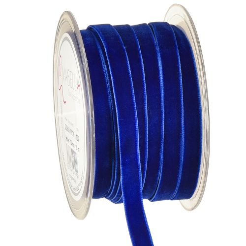 Floristik24 Cinta decorativa Terciopelo cinta de terciopelo azul 10mm 20m