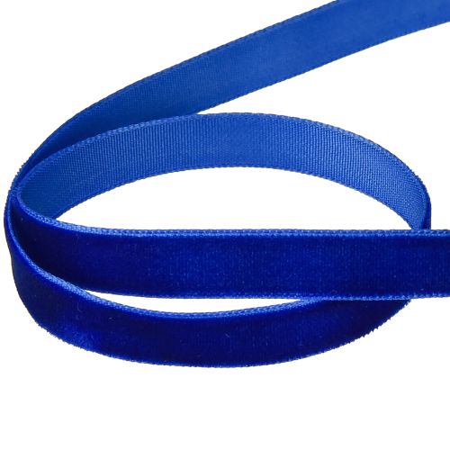Artículo Cinta decorativa Terciopelo cinta de terciopelo azul 10mm 20m