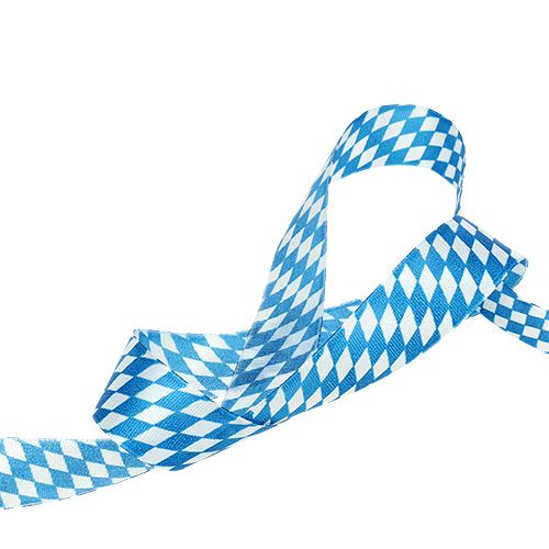 Floristik24 Cinta de regalo para la decoración blanco-azul 25mm 20m