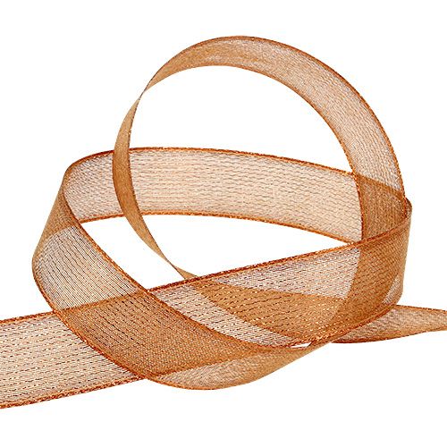 Cinta de regalo para la decoración con Lurexstreifen cobre 25mm 20m | Floristik24.es