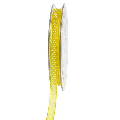 Cinta decorativa con lunares amarillo 7mm 20m