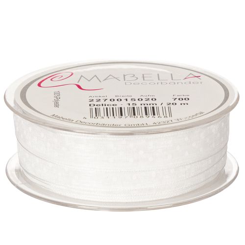 Artículo Cinta decorativa festiva para adornar regalos y proyectos de manualidades, 1,5 cm de ancho, 20 m de largo.