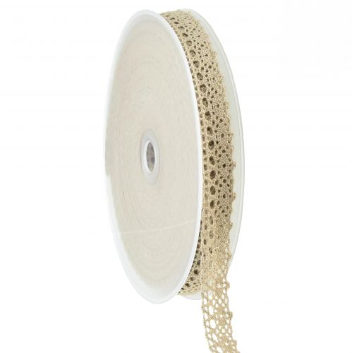 Cinta decorativa encaje cinta decorativa beige A16mm L20m