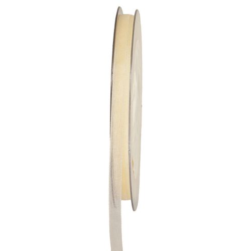 Cinta decorativa cinta de regalo crema organza orillo 6mm 50m