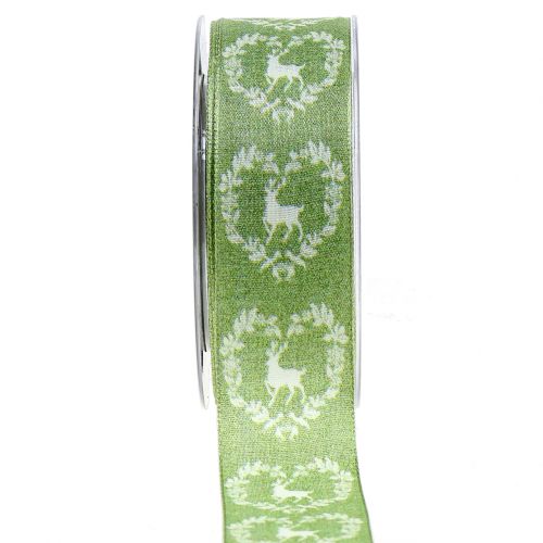 Cinta decorativa ciervo verde 40mm 20m