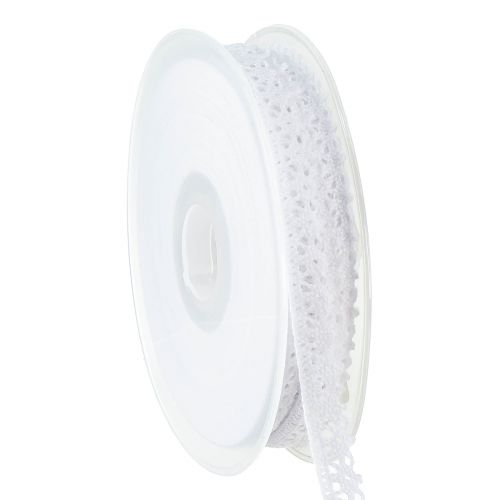Cinta decorativa encaje cinta de joyería de encaje de ganchillo blanco A12mm L20m