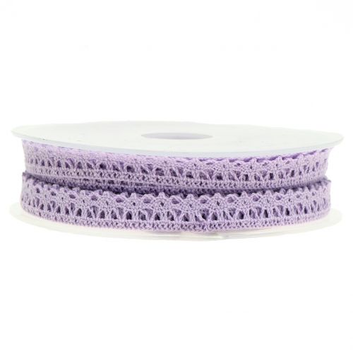 Artículo Cinta decorativa crochet lila 12mm 20m