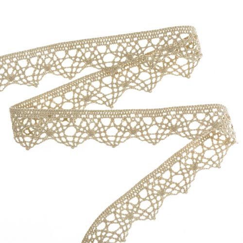 Artículo Cinta decorativa encaje beige gris 22mm 20m
