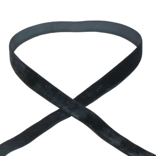 Artículo Cinta de terciopelo negra decorativa para regalo, 20 mm, 10 m