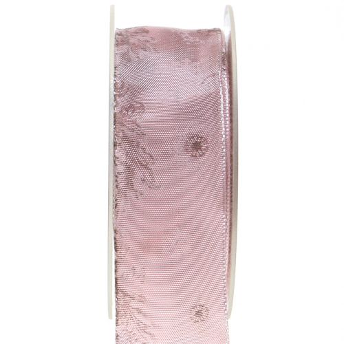 Floristik24 Cinta decorativa con motivo rosa 40mm 20m