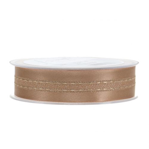 Floristik24 Cinta decorativa con estampado de rayas cobre 25mm 20m
