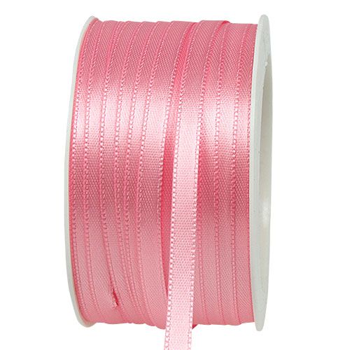 Floristik24 Cinta de regalo rosa 6mm x 50m