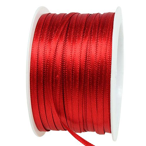 Floristik24 Cinta de regalo y decoración 3mm x 50m rojo claro