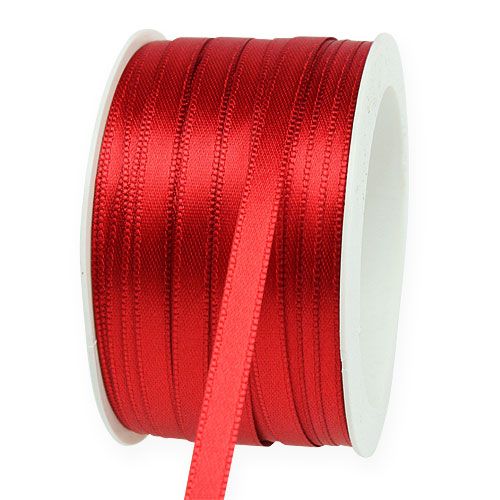 Floristik24 Cinta de regalo y decoración 6mm x 50m rojo claro