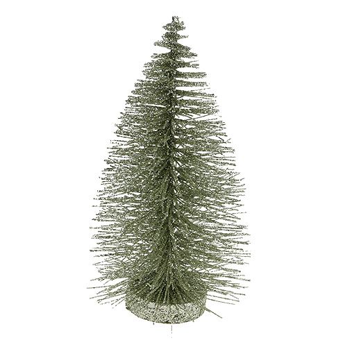 Floristik24 Árbol decorativo con purpurina plateada 22cm