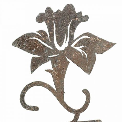 Floristik24 Flor decorativa de metal soporte de madera letras Primavera 6x9,5x39,5cm
