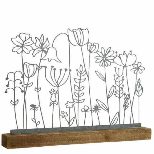 Floristik24 Expositor metal decoración mesa decoración flor prado 37×5×27,5cm