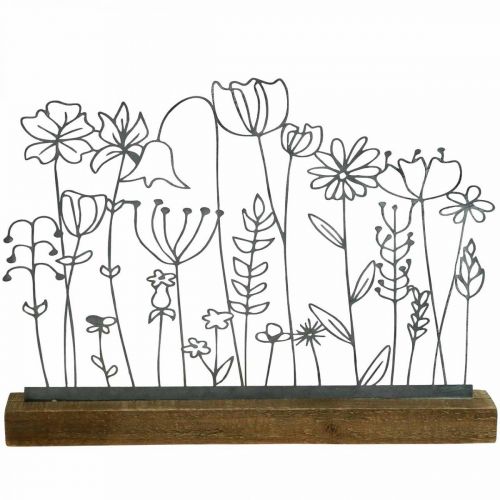 Floristik24 Expositor metal decoración mesa decoración flor prado 37×5×27,5cm