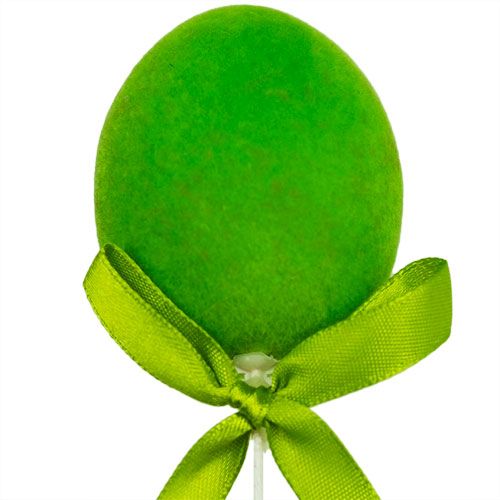 Floristik24 Huevos decorativos con alambre flocado colorido 6cm 12pcs
