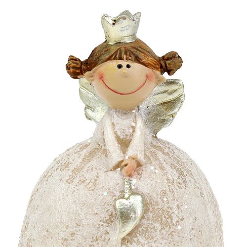 Floristik24 Figura para decorar angel 6,5cm crema, oro 8pcs