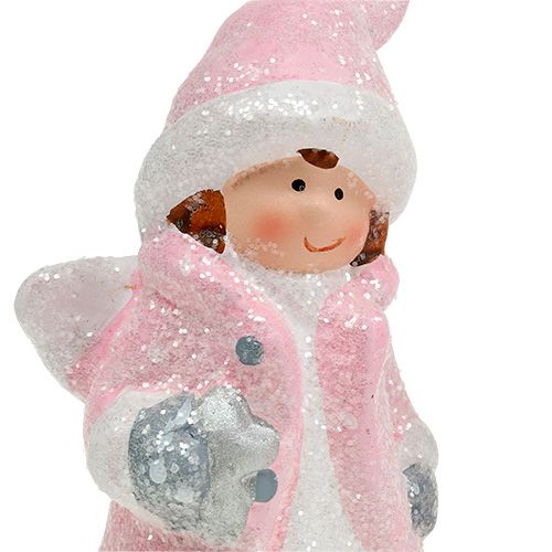 Floristik24 Figura para decorar angel girl rosa claro 11cm 2pcs
