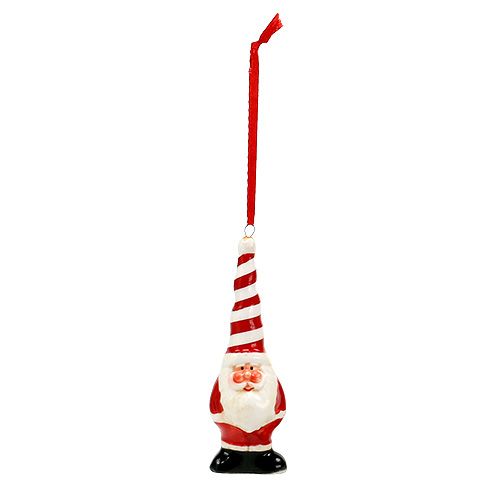 Floristik24 Figura decorativa de cerámica Papá Noel Papá Noel para colgar 11cm 1 pieza